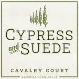 Cavalry Court Cypress and Suede Candle Label