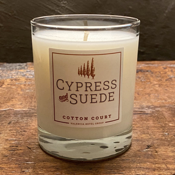 Cotton Court Cypress and Suede Candle