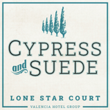 Lone Star Court Cypress and Suede Candle Label